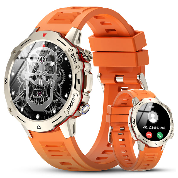Nervfit Blaze Smartwatch 1.4" LED Display, Waterproof, Heart Rate, SpO2, Stress Monitoring, Bluetooth Calls, Sleep Tracking, 7-D Battery & Sports Modes