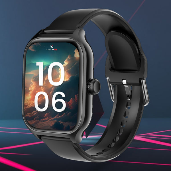Nervfit Absolute 2.1" Large HD Display, BT Calling, Camera Control, Fitness Tracking, Heart & BP monitoring