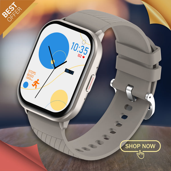 Nervfit Kinetic Pro Sports Smartwatch 1.39" NervX Super HD screen, Amazon Green, BT Calling, IP68 Water Resistant, AI Voice Assistant, Super Responsive Touch, Custom watch faces, Health Tracking and more
