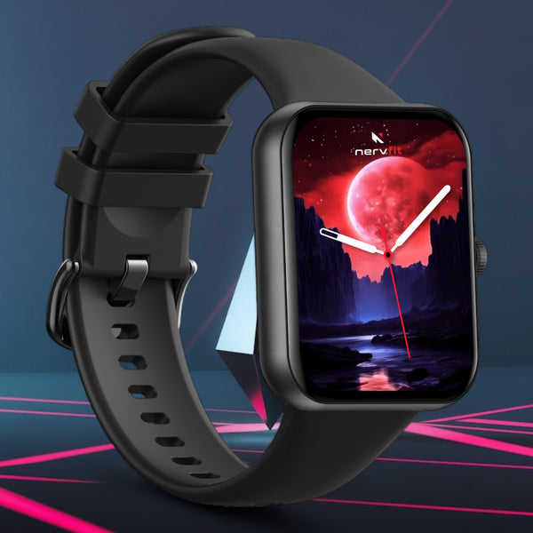 Nervfit FUEL 1.83" NervX Super HD screen, BT Calling, IP67, AI Voice, Custom watch faces, Health Tracking