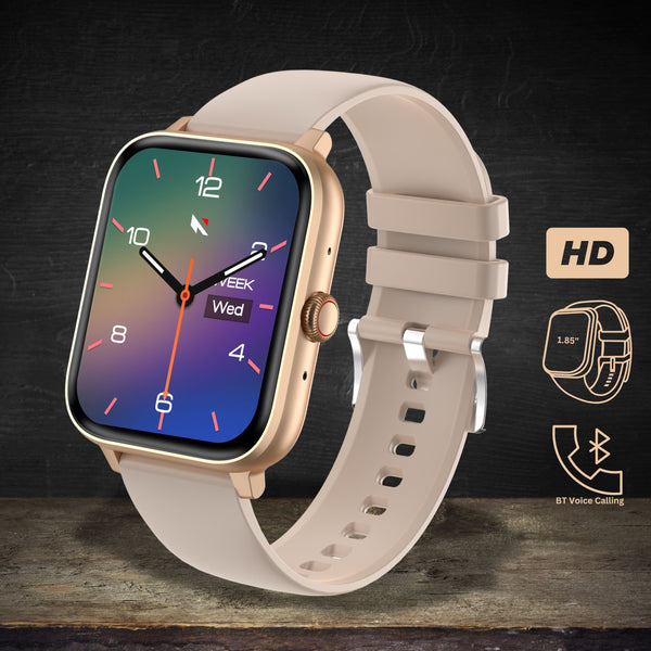 Nervfit Vibe Smartwatch 1.85" LED Display, BT Calling, Waterproof, Heart Rate, SpO2, Stress & Sleep Monitoring, Upto 5 Day Battery, Multi Sports Modes