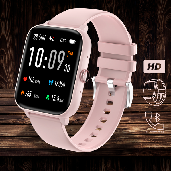 Nervfit Vibe Smartwatch 1.85" LED Display, BT Calling, Waterproof, Heart Rate, SpO2, Stress & Sleep Monitoring, Upto 5 Day Battery, Multi Sports Modes